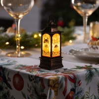 Светодиодная фигура &laquo;Бронзовый фонарь с котиками&raquo; 5 &times; 12 &times; 5 см, пластик, батарейки AG13х3 (в комплекте), свечение тёплое белое