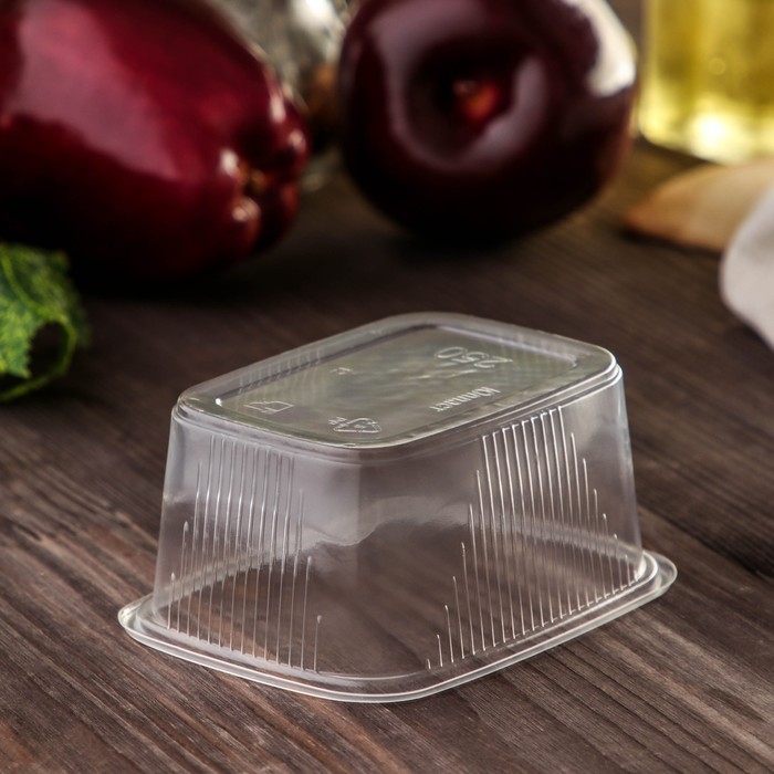 Контейнер пластиковый одноразовый с крышкой, 10 шт, 250 мл, 10,8×8,2×4,6 см, цвет прозрачный Контейнер пластиковый одноразовый с крышкой, 10 шт, 250 мл, 10,8×8,2×4,6 см, цвет прозрачный