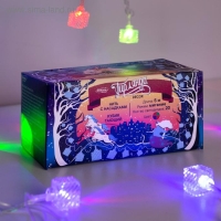 Гирлянда &laquo;Нить&raquo; 5 м с насадками &laquo;Кубики тающие&raquo;, IP20, прозрачная нить, 20 LED, свечение мульти (RG/RB), мигание, 220 В