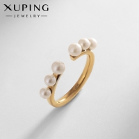 Кольцо XUPING встреча, бусы, цвет золото, размер 16 Кольцо XUPING встреча, бусы, цвет золото, размер 16
