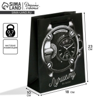 Пакет подарочный ламинированный вертикальный, упаковка, &laquo;Мужская элегантность&raquo;, MS 18 х 23 х 8 см