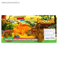 Динозавр &laquo;Трицератопс&raquo;, работает от батареек, световые и звуковые эффекты, МИКС