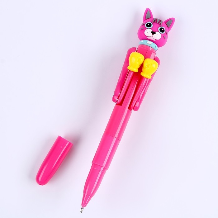 Прикол ручка &laquo;Котик&raquo;, боксёр, цвета МИКС