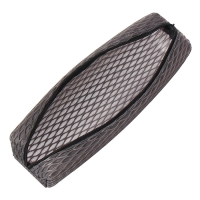 Пенал школьный на молнии Calligrata "Сетка", серый Пенал школьный на молнии Calligrata "Сетка", серый