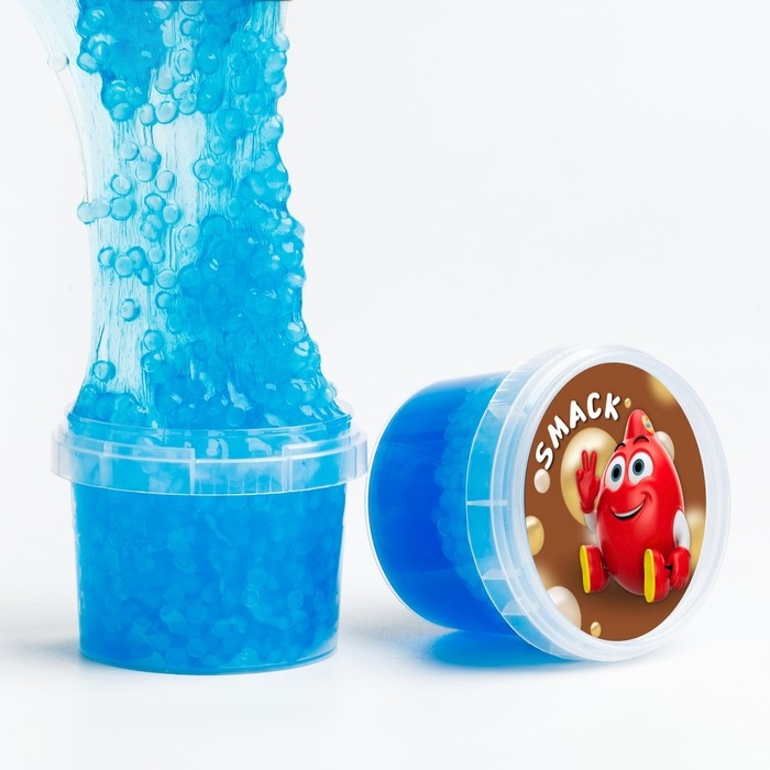 Слайм &laquo;Стекло&raquo;, Smaсk с шариками, голубой, 90 г
