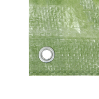 Тент защитный, 5 &times; 3 м, плотность 120 г/м&sup2;, УФ, люверсы шаг 1 м, зелёный/серебристый