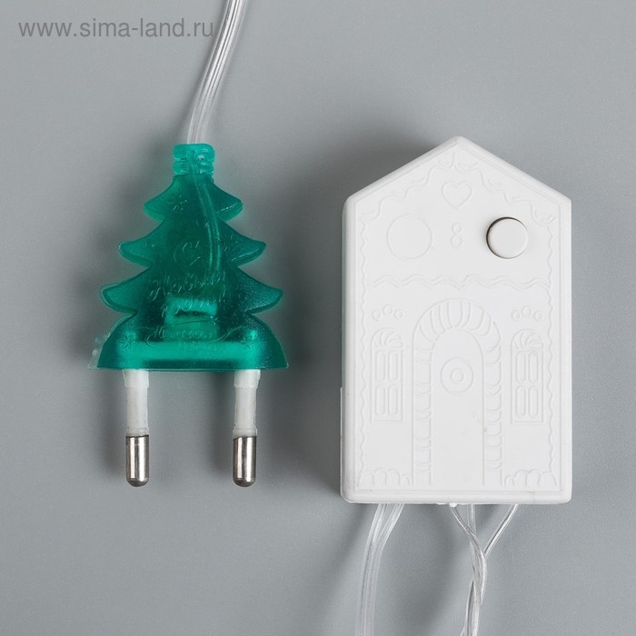 Гирлянда &laquo;Нить&raquo; 10 м с насадками &laquo;Игла&raquo;, IP20, прозрачная нить, 100 LED, свечение мульти, 8 режимов, 220 В