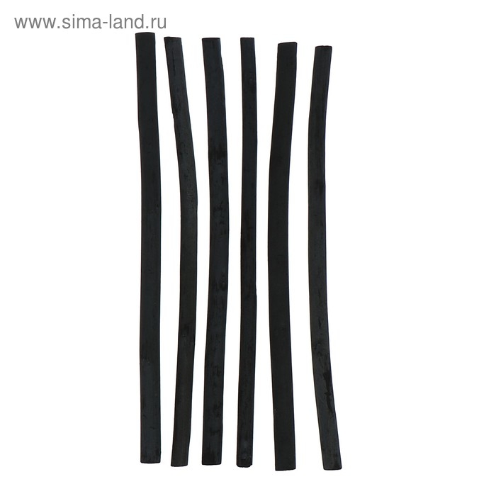 Набор для рисования, уголь натуральный, 6 штук, диаметр 5 - 6 мм