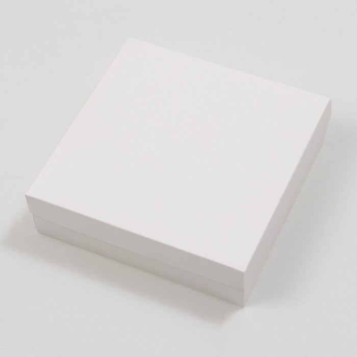 Коробка складная, крышка-дно, белая, 23 х 23 х 6,5 см