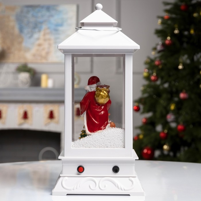 Светодиодная фигура «Фонарь с Дедом Морозом» 18 × 41 × 18 см, пластик, батарейки ААх3 (не в комплекте), USB, свечение белое Светодиодная фигура «Фонарь с Дедом Морозом» 18 × 41 × 18 см, пластик, батарейки ААх3 (не в комплекте), USB, свечение белое