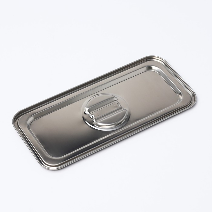 Контейнер для еды из нержавеющей стали 3 секции, 34&times;15,5&times;7 с крышкой