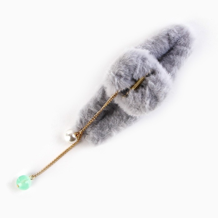 Краб для волос пушистый &laquo;Самой прекрасной&raquo; с подвеской, 3 х 12 см