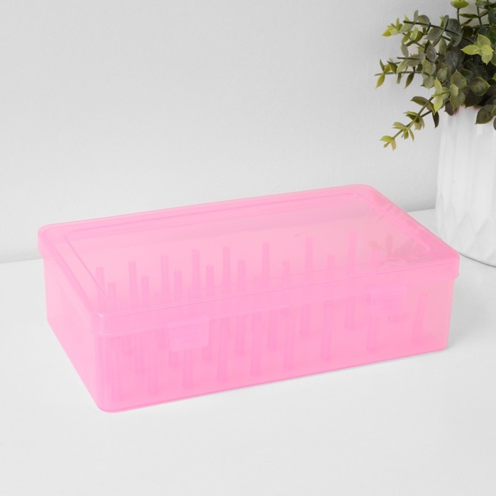 Органайзер для хранения ниток, 42 отделения, 23,5&times;13,5&times;6,5 см, цвет МИКС