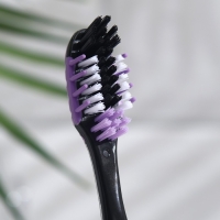 Зубная щётка &laquo;Смарт&raquo; Black средней жесткости, фиолетовый + зеленый, 2 шт.