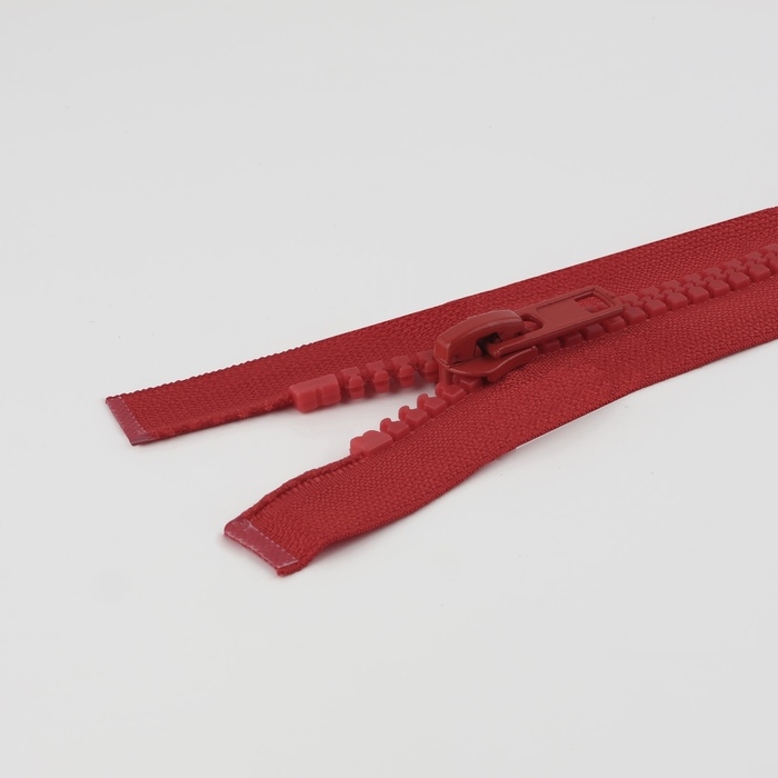 Молния &laquo;Трактор&raquo;, №8, разъёмная, 2 замка, замки автомат, 100 см, цвет красный