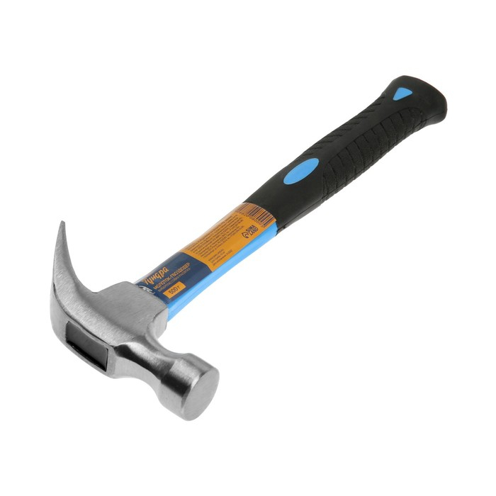 Молоток-гвоздодер ТУНДРА, фиберглассовая 2К рукоятка, 500 г Молоток-гвоздодер ТУНДРА, фиберглассовая 2К рукоятка, 500 г