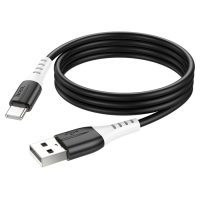 Кабель Hoco X82, Type-C - USB, 3 А, 1 м, оплётка силикон, чёрный Кабель Hoco X82, Type-C - USB, 3 А, 1 м, оплётка силикон, чёрный