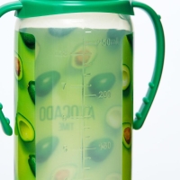 Бутылочка для кормления &laquo;Авокадо&raquo;, классичееское горло, от 0 мес, 250 мл., цилиндр, с ручками