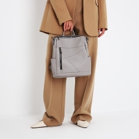 Рюкзак женский из искусственной кожи на молнии, 4 кармана, цвет серый Рюкзак женский из искусственной кожи на молнии, 4 кармана, цвет серый