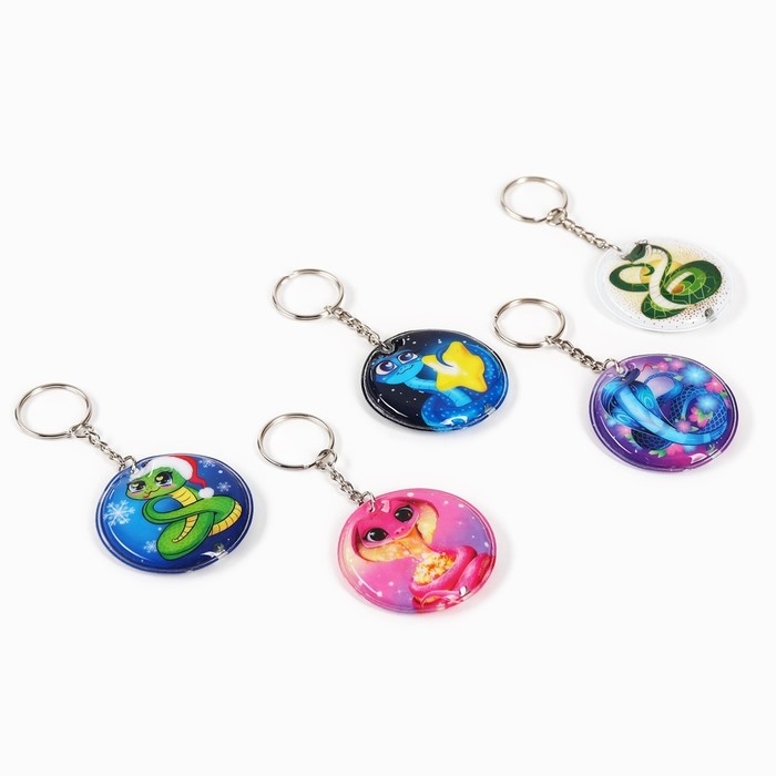 Новогодний брелок с фонариком для ключей &laquo;Новый год: Новогодний&raquo; микс, 5 х 10 см