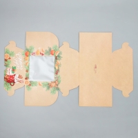 Коробка для капкейков складная с двусторонним нанесением &laquo;С Новым годом!&raquo;, 16 х 16 х 10 см, Новый год