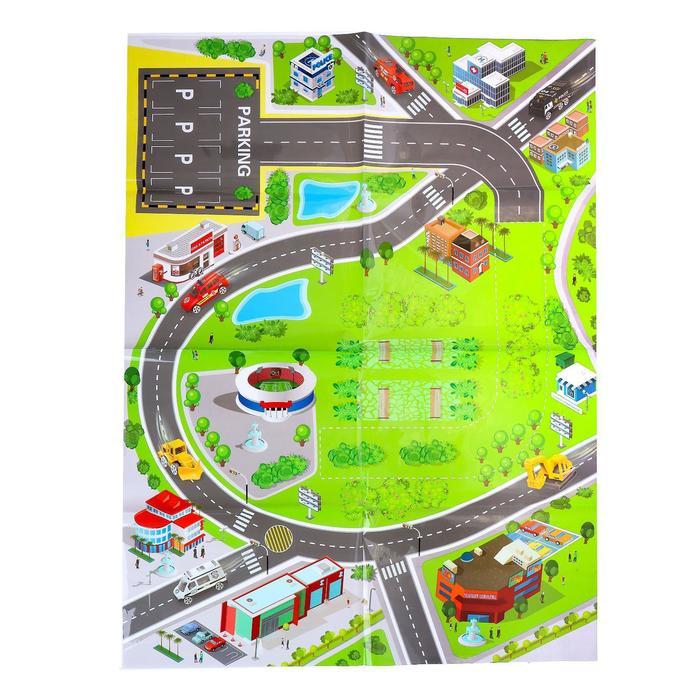 Парковка «Гонки по кругу», 3 машинки в комплекте, свет и звук Парковка «Гонки по кругу», 3 машинки в комплекте, свет и звук