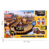 Автотрек &laquo;Стройка&raquo;, с машинкой, краном и фигурками, работает от батареек