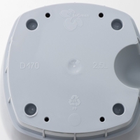 Горшок для цветов с прикорневым поливом Amsterdam, 2,5 л, d=17 см, h=16,5 см, цвет серый