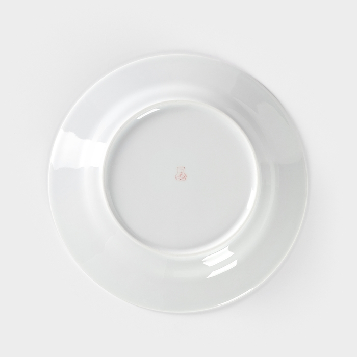 Тарелка фарфоровая &laquo;Сирень&raquo;, d=20 см, белая