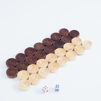 Шашки игра настольная деревянные, d=2.3 см