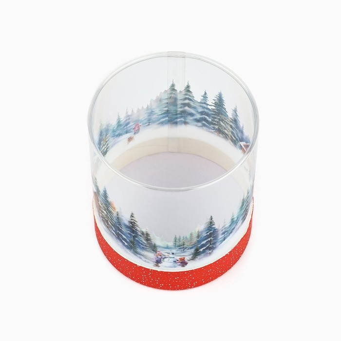 Коробка подарочная «Новогодние ёлки», 10 х 11 см, Новый год Коробка подарочная «Новогодние ёлки», 10 х 11 см, Новый год