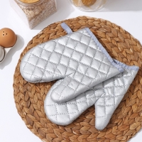 Набор прихваток &laquo;Профи&raquo;, 2 шт, 23&times;17 см, цвет серый