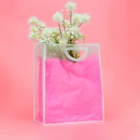 Пакет ПП с вырубной ручкой, прозрачный, 36 х 30 х 13 см,белый