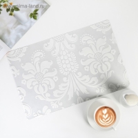 Салфетка сервировочная на стол Доляна &laquo;Абстракция&raquo;, 43&times;28 см, цвет белый