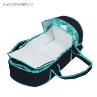 Коляска-трансформер «Гном», пластиковые колёса, оттенки бирюзового, рисунок МИКС Коляска-трансформер «Гном», пластиковые колёса, оттенки бирюзового, рисунок МИКС