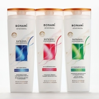 Бальзам для ослабленных волос с маслом арганы и макадамии, объём и сила, 400 мл, BONAMI