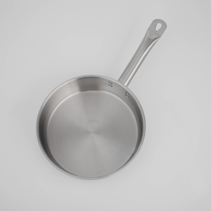 Сковорода &laquo;Общепит&raquo;, d=24 см, h=6,5 см, корпус 0,6 мм, дно ТРС 3,5 мм, индукция