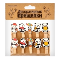 Прищепки декоративные &laquo;Панды&raquo; набор 10 шт.