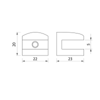 Полкодержатель P110SN, 22х23х20 мм, 4 шт в наборе, цвет никель Полкодержатель P110SN, 22х23х20 мм, 4 шт в наборе, цвет никель