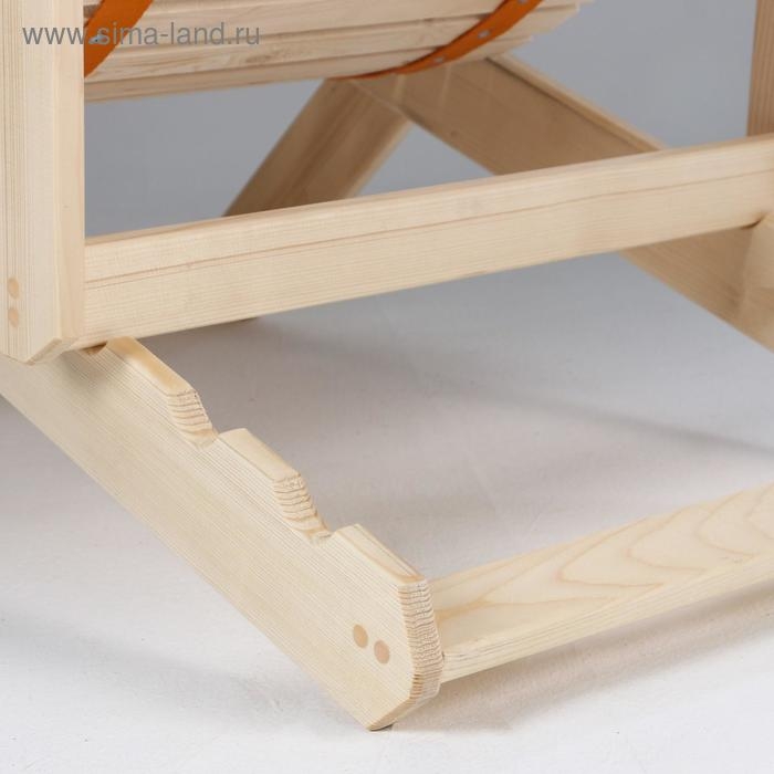 Шезлонг гибкий, усиленный, лакированный, хвоя, 100&times;65&times;78см