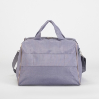 Чемодан малый 20" с сумкой, отдел на молнии, наружный карман, цвет серый