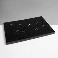 Подставка под кольца 100 мест, флок, 33,5×22,5×1,8 см, цвет чёрный Подставка под кольца 100 мест, флок, 33,5×22,5×1,8 см, цвет чёрный