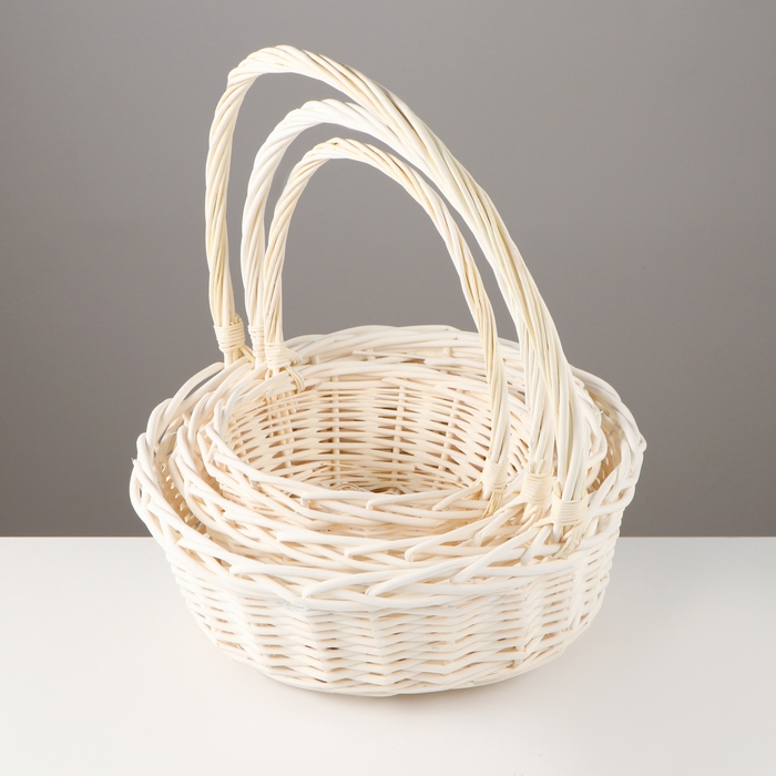 Набор корзин «Косичка», 3 шт, 35×12/38 см, 29×11/32 см, 24×10/27 см, ива Набор корзин «Косичка», 3 шт, 35×12/38 см, 29×11/32 см, 24×10/27 см, ива