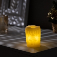 Светодиодная фигура &laquo;Свеча&raquo; 4.5 &times; 7.5 &times; 4.5 см, пластик, батарейки AG13х3 (в комплекте), свечение тёплое белое