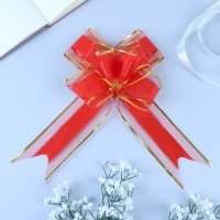 Бант-бабочка №7 "Золотая полоса", цвет красный Бант-бабочка №7 "Золотая полоса", цвет красный