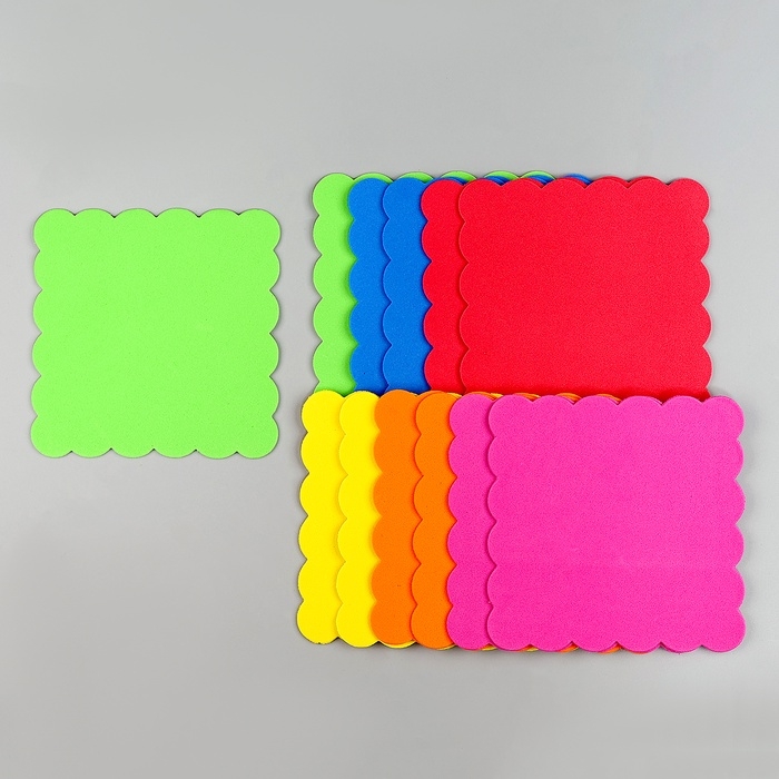 Набор фигурок из EVA "Квадрат", 12 шт, цвет МИКС