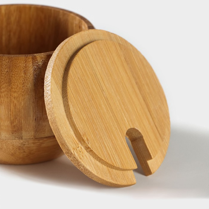 Сахарница Доляна &laquo;Полосы&raquo;, 130 мл, 8,5&times;7 см, с ложкой