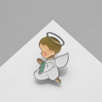 Брошь-оберег &laquo;На счастье малышу&raquo;, цветная в серебре