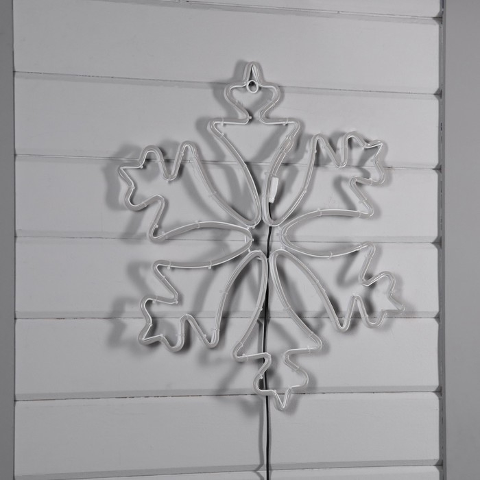 Неоновая фигура &laquo;Снежинка&raquo;, 56 см, 560 LED, 220 В, свечение белое