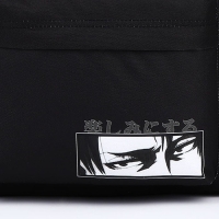 Рюкзак школьный текстильный &laquo;Аниме&raquo;, с карманом, 29х12х40, цвет чёрный